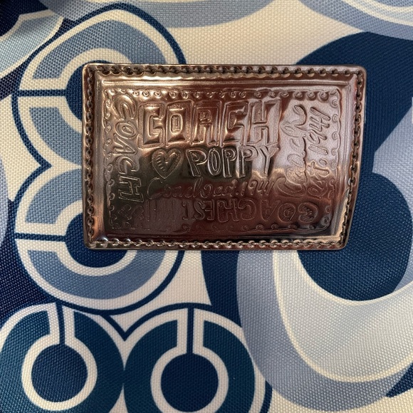 Authentic Blue and White Coach Oversized Bag - Picture 4 of 12